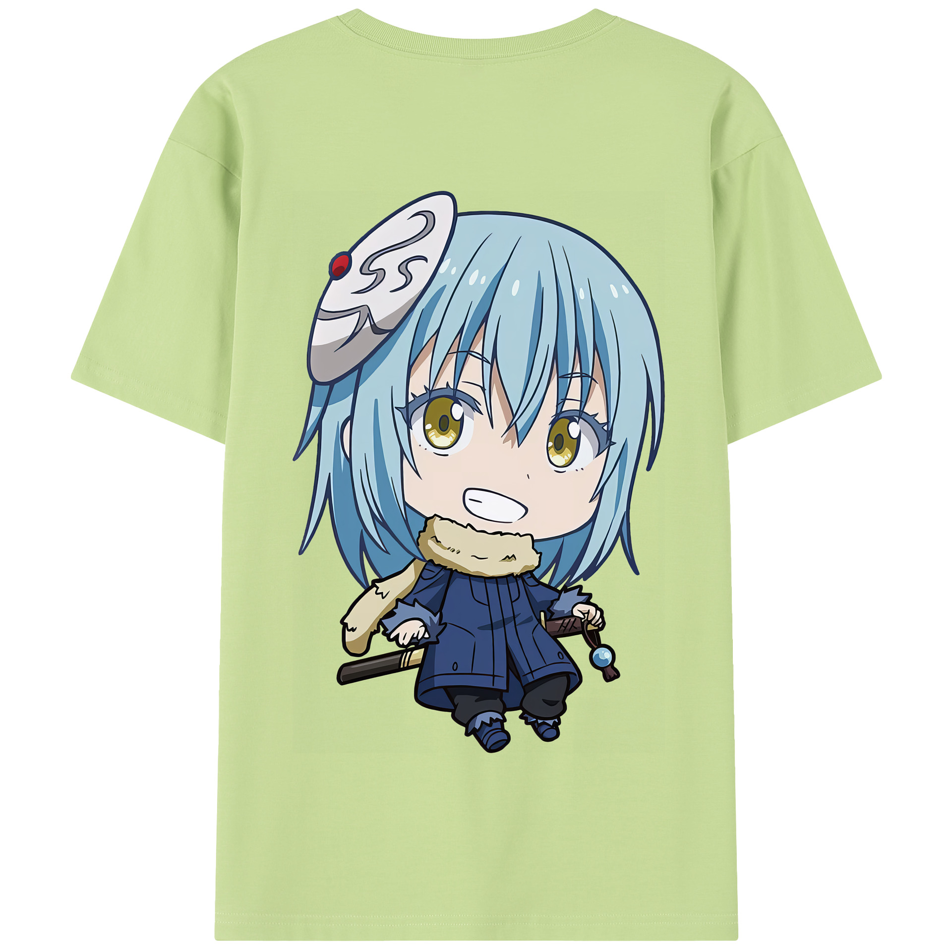 （画像用） 転スラ Regarding Reincarnated to Slime 綿100％半袖Tシャツ（背面プリント）